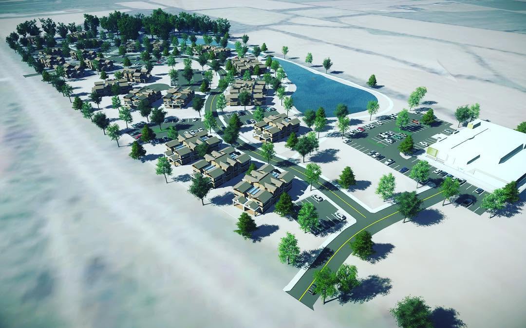 Progression from a 2D site plan to a 3D model