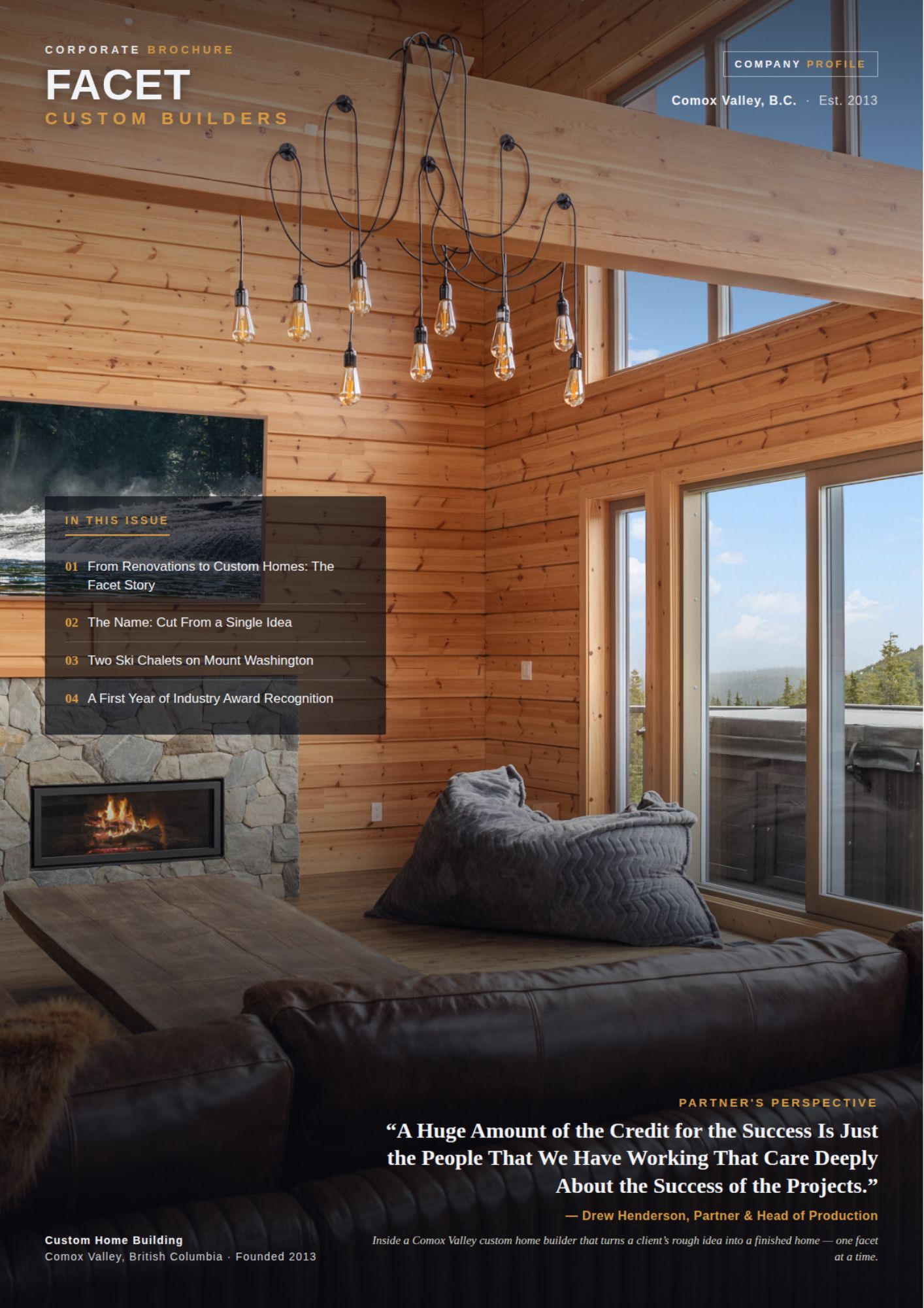 Facet Custom Builders brochure cover