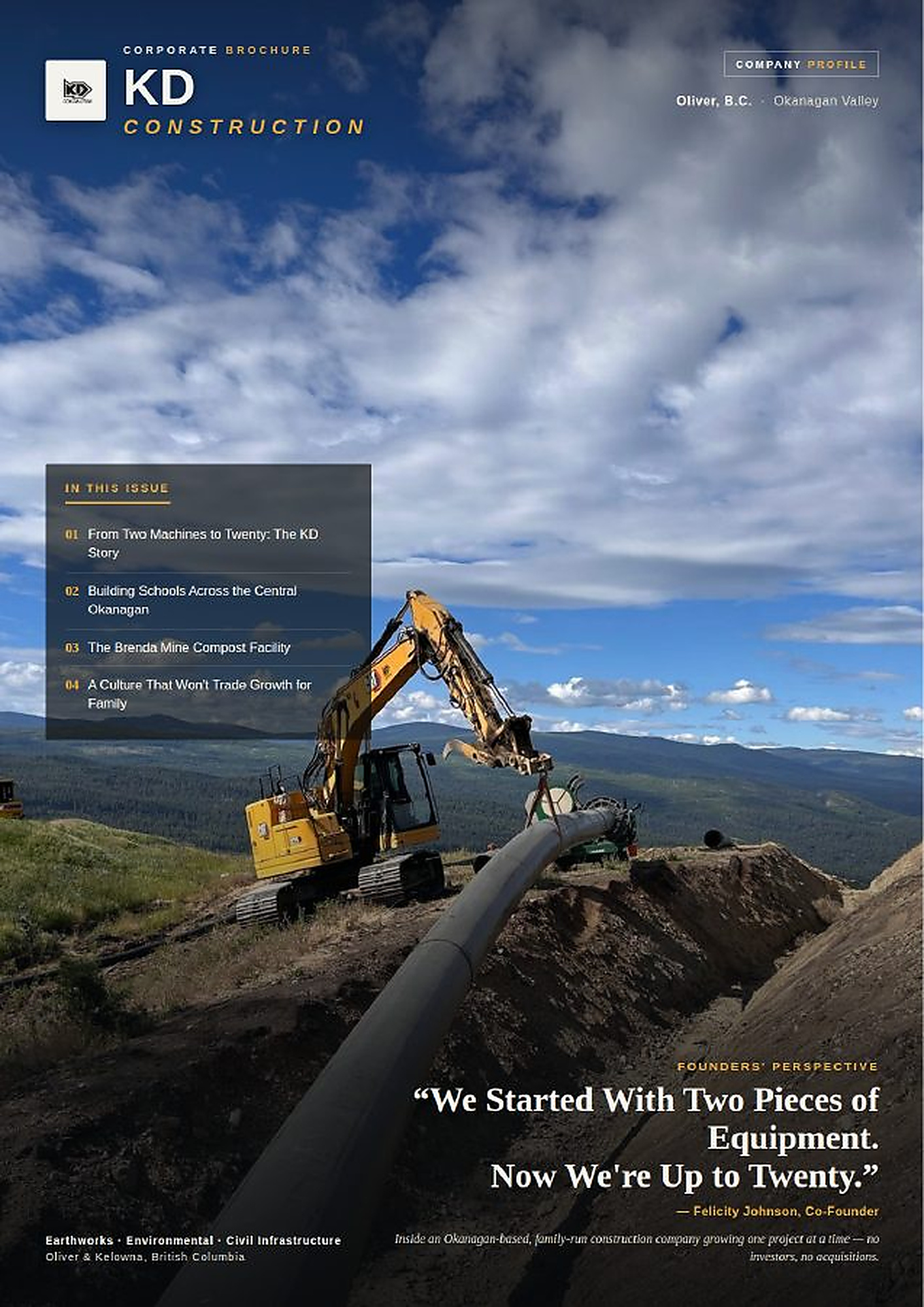 KD Construction brochure cover
