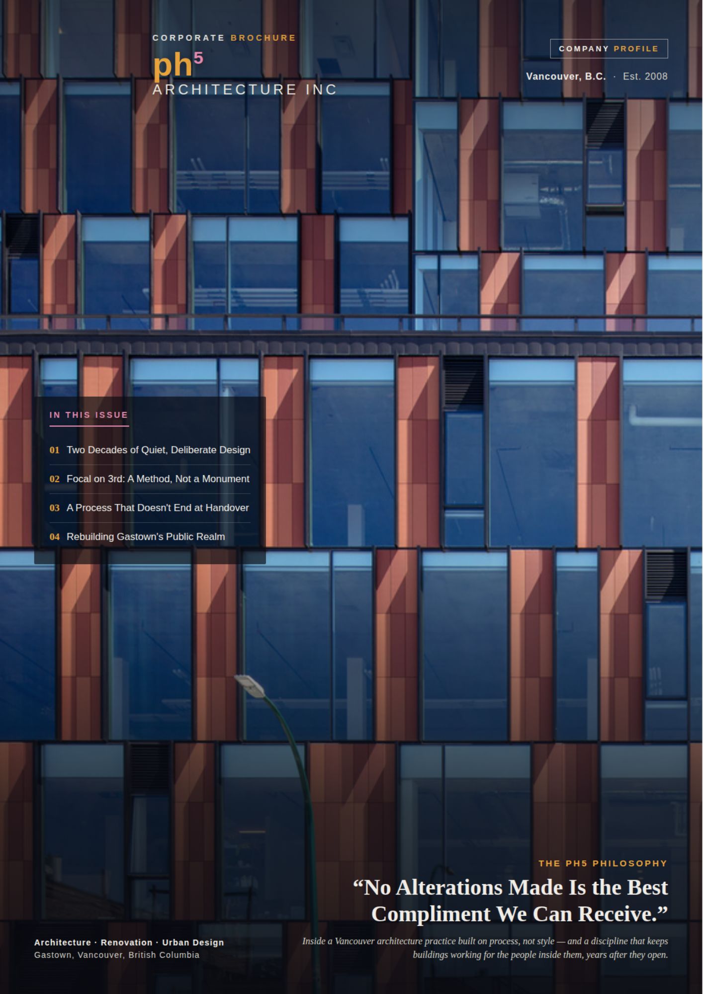 ph5 Architecture Inc. brochure cover